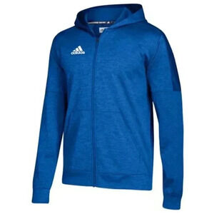 Adidas Blue Team Issue Fleece Full Zip Hoodie NWOT